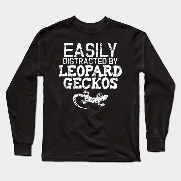 Leopard Gecko Joke Geckos Lizard Long Sleeve T-Shirt by DesignatedDesigner